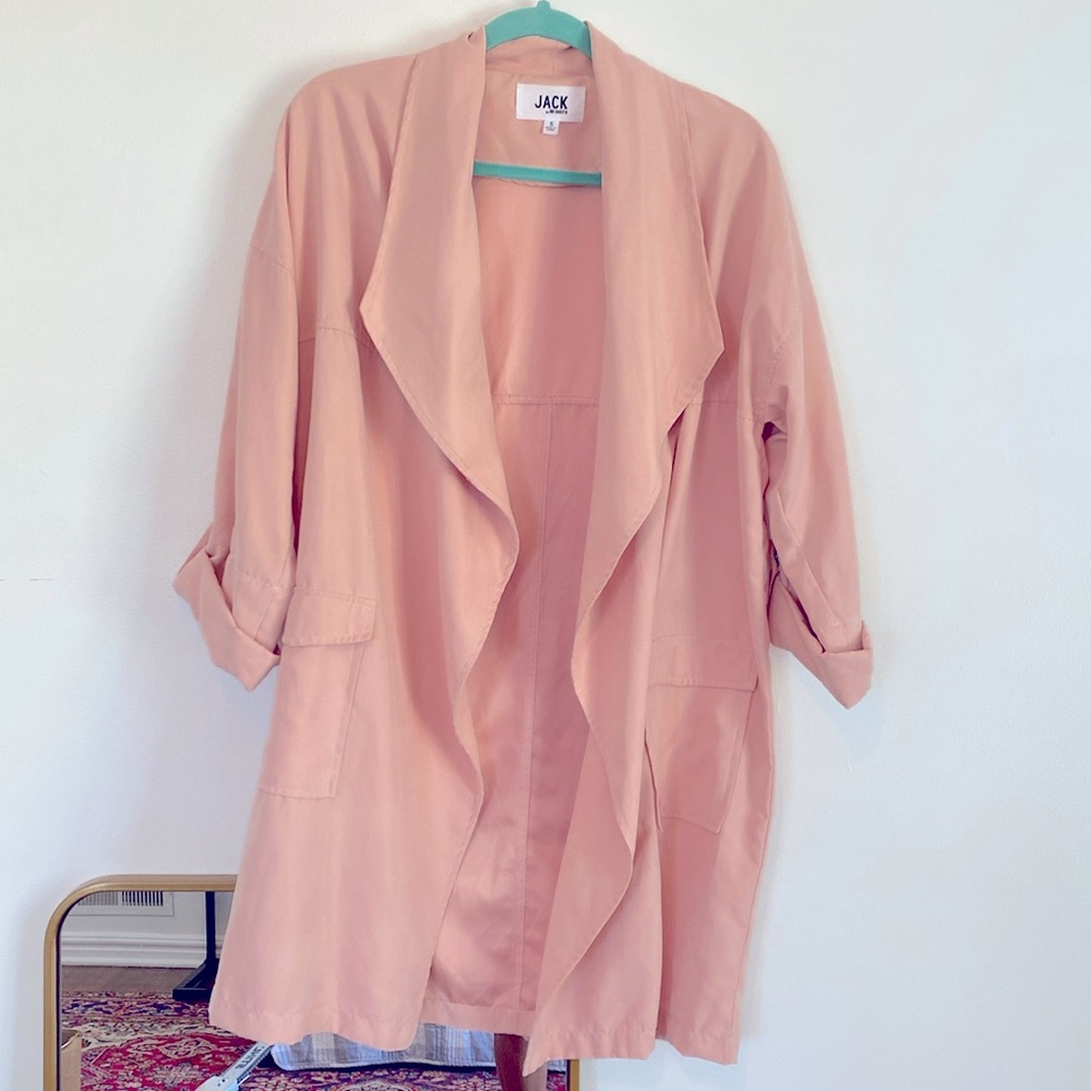 JACK by BB Dakota blush micro suede trench coat/jacket. Size small. $25